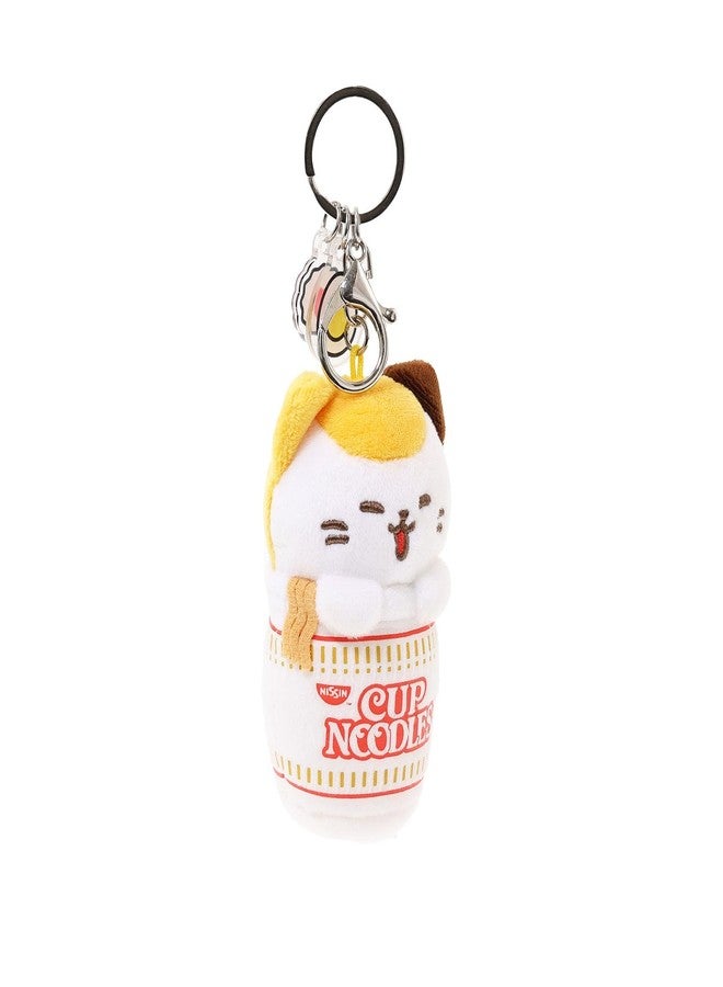 Anirollz x Nissin Cup Noodles Kittiroll Plush Charm - Tri-Color Calico Cat Plush Keychain, Cup Noodle Design - Image 3